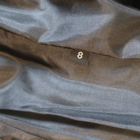 Womens Shari's Place Gray Black Zipper Motif Leather Jacket 8 - Picture 15 of 16